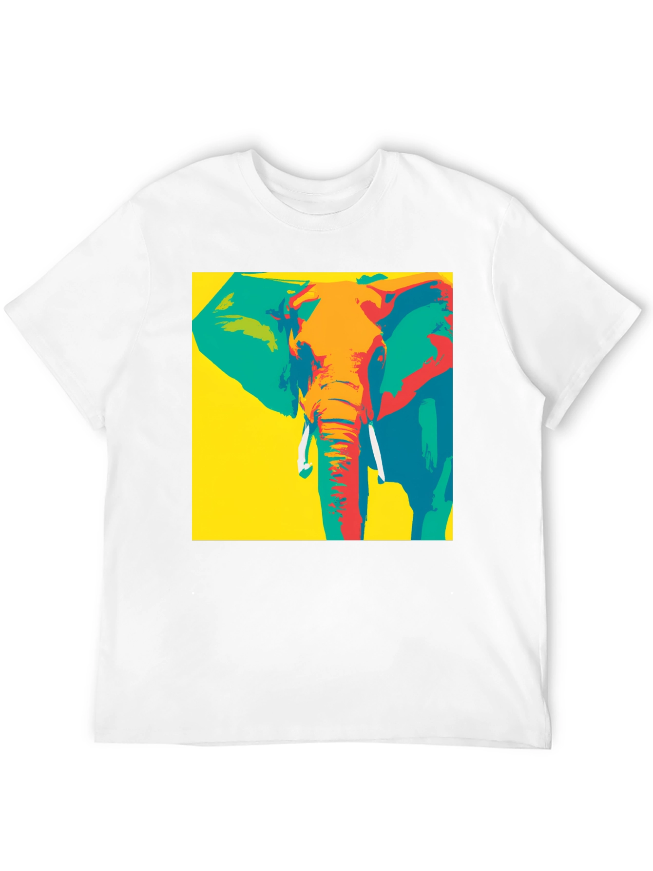 Pop Art Elephant Graphic Tee - Bold & Unique