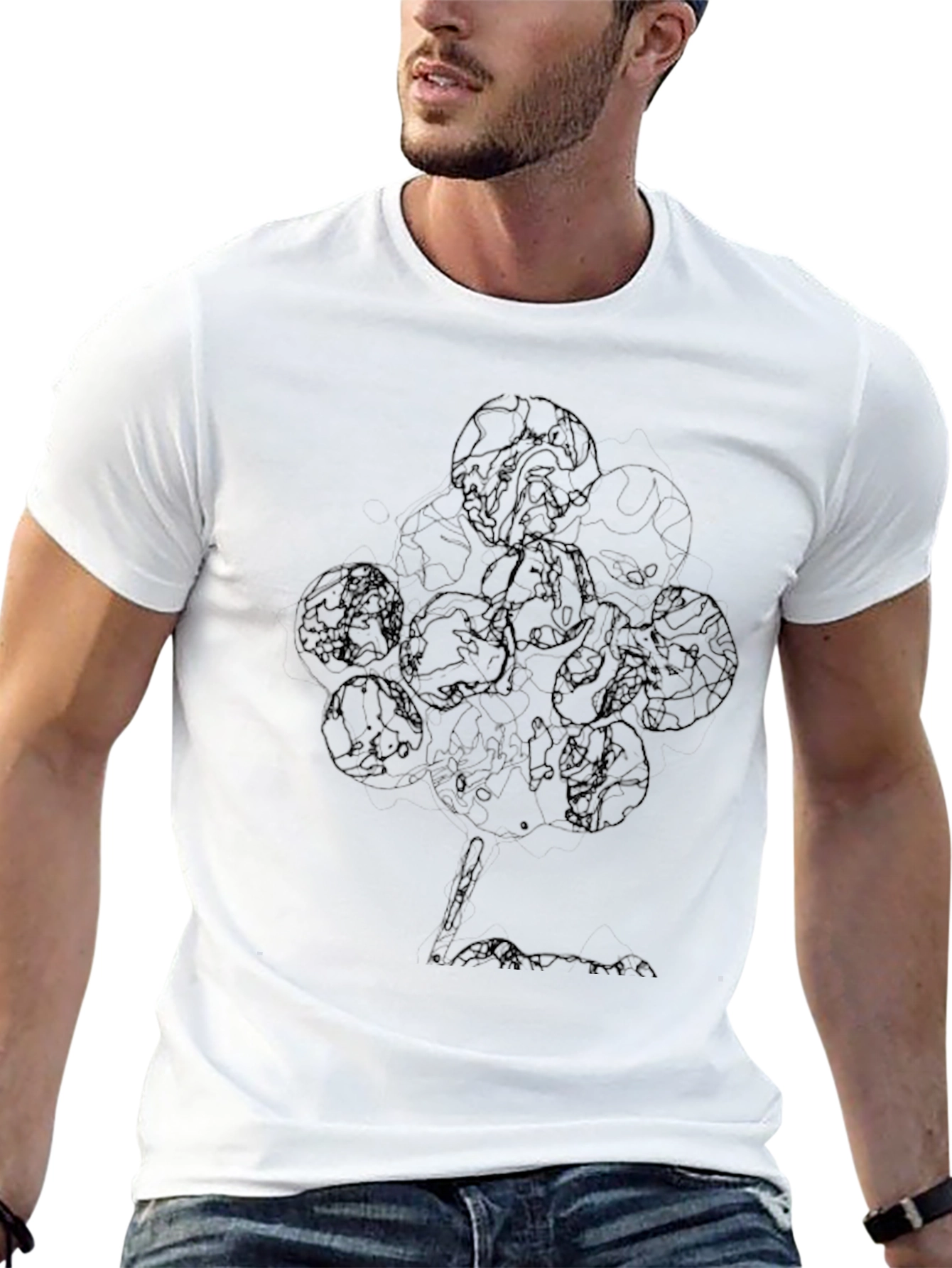 Abstract Black T-Shirt