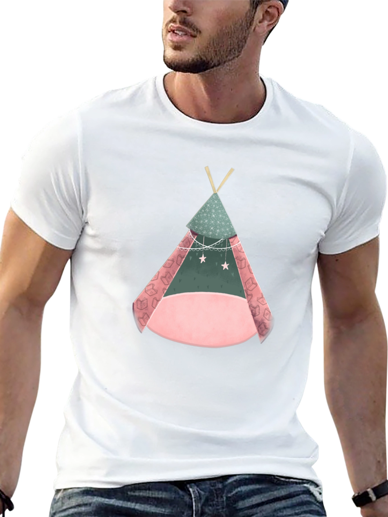 Teepee Graphic Black T-Shirt