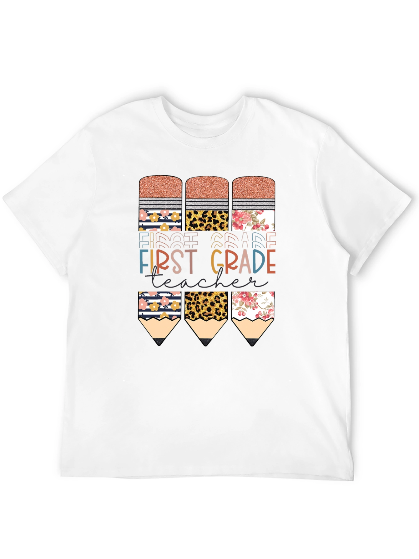 First Grade Teacher Pencil T-Shirt