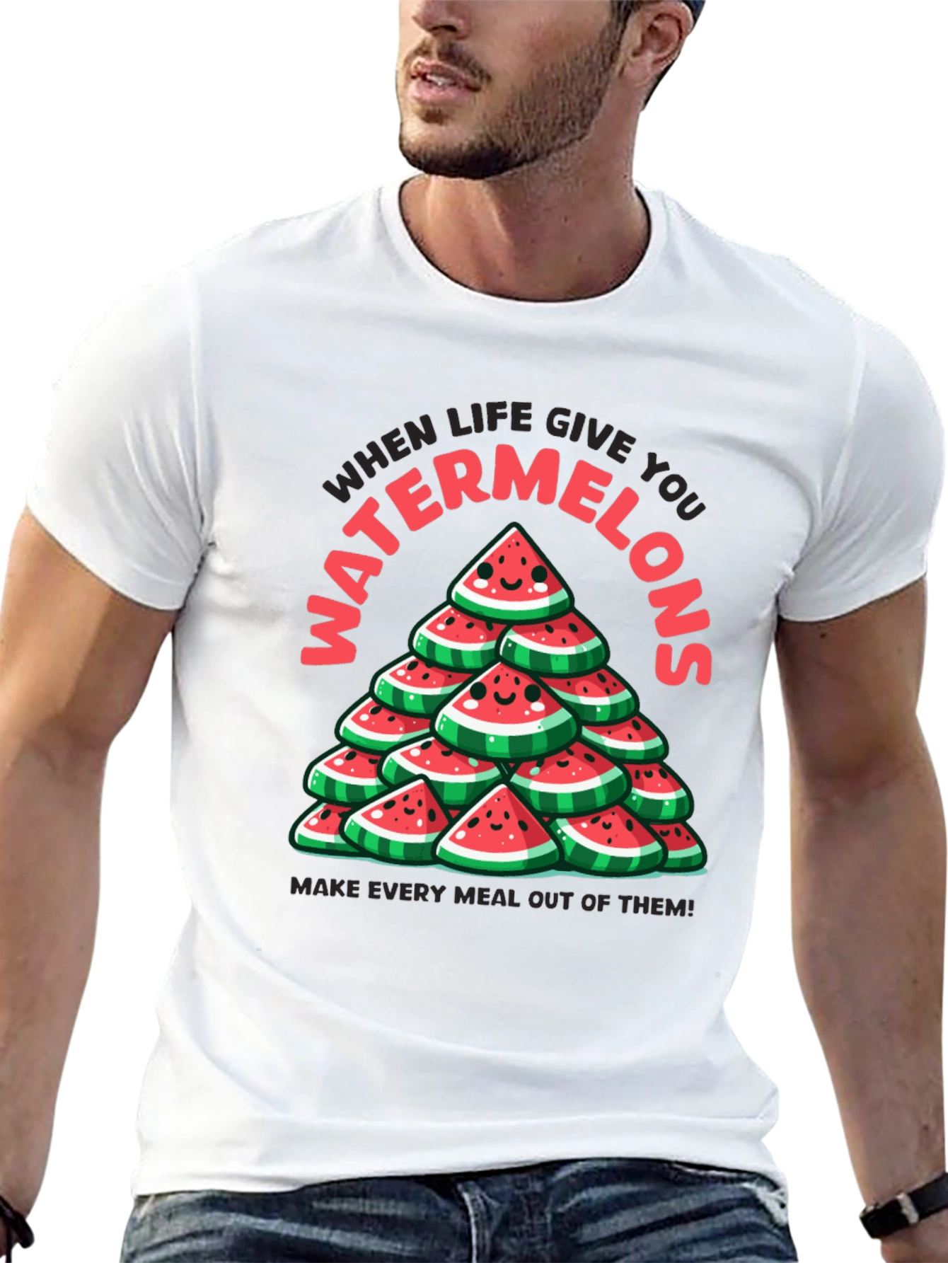 Watermelon Graphic Tee - When Life Gives You Watermelons!