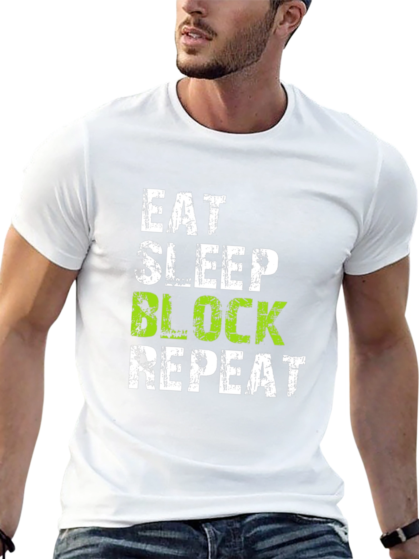 Eat Sleep Block Repeat Volleyball T-Shirt