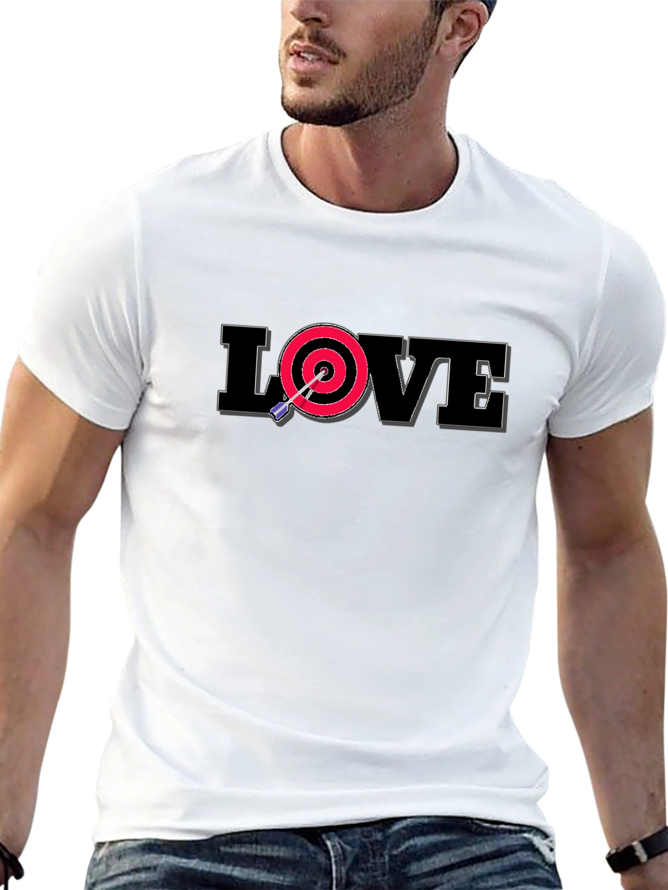 LOVE Dartboard T-Shirt - Perfect Aim True Love
