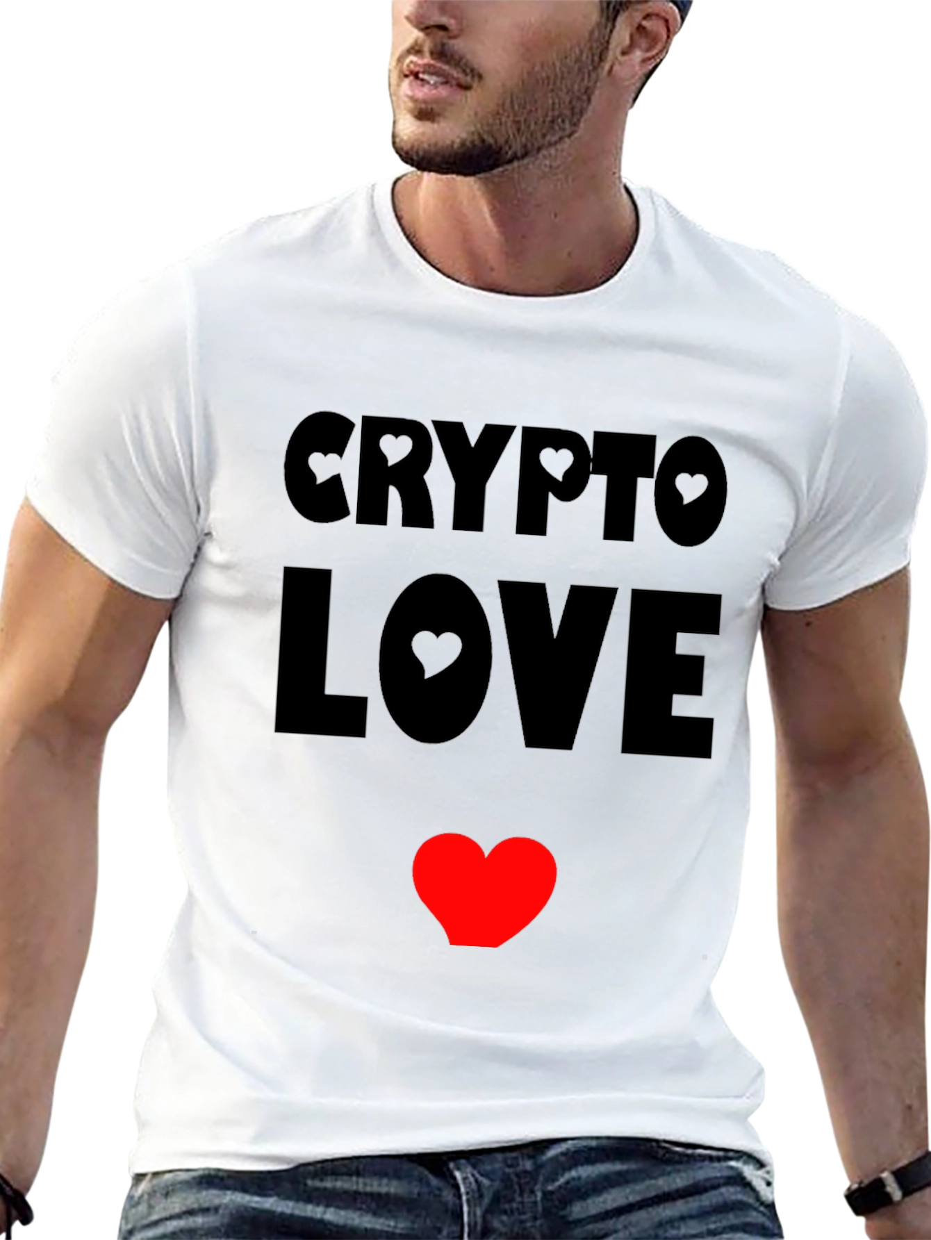 Crypto Love Heart T-Shirt - Black
