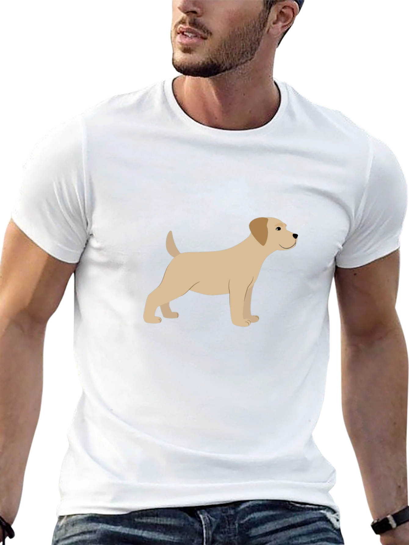 Dog Graphic Black T-Shirt - Casual Style
