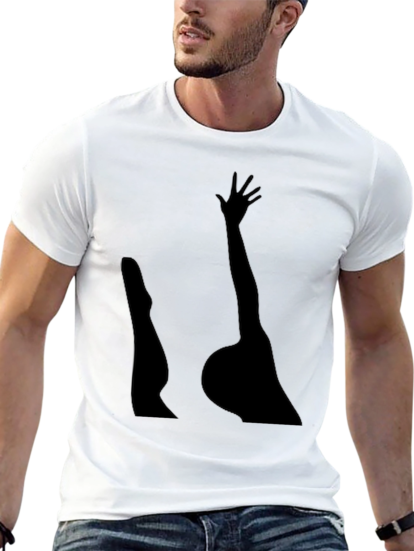 Silhouette Arm & Leg Black Tee