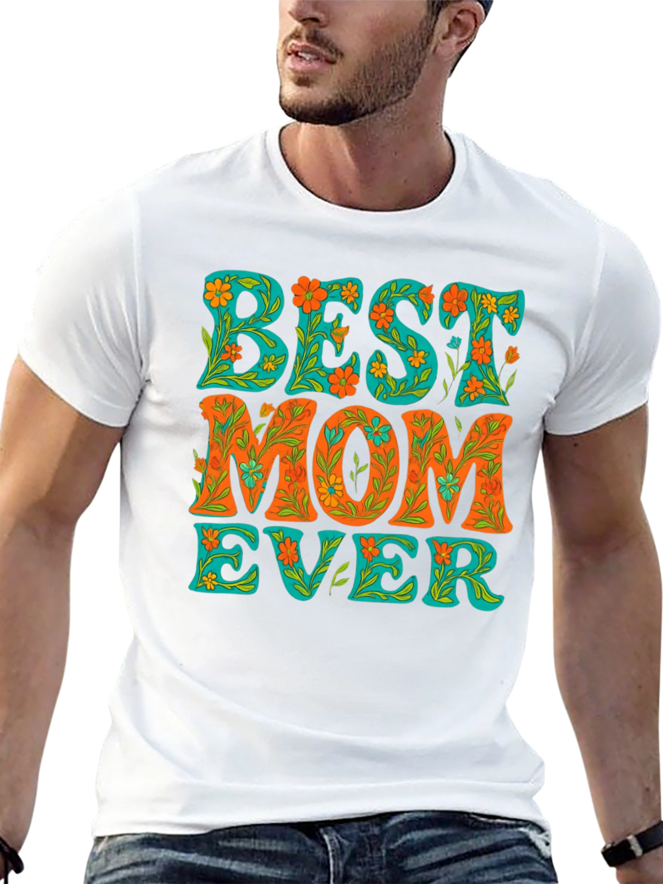 Best Mom Ever Floral Graphic Tee