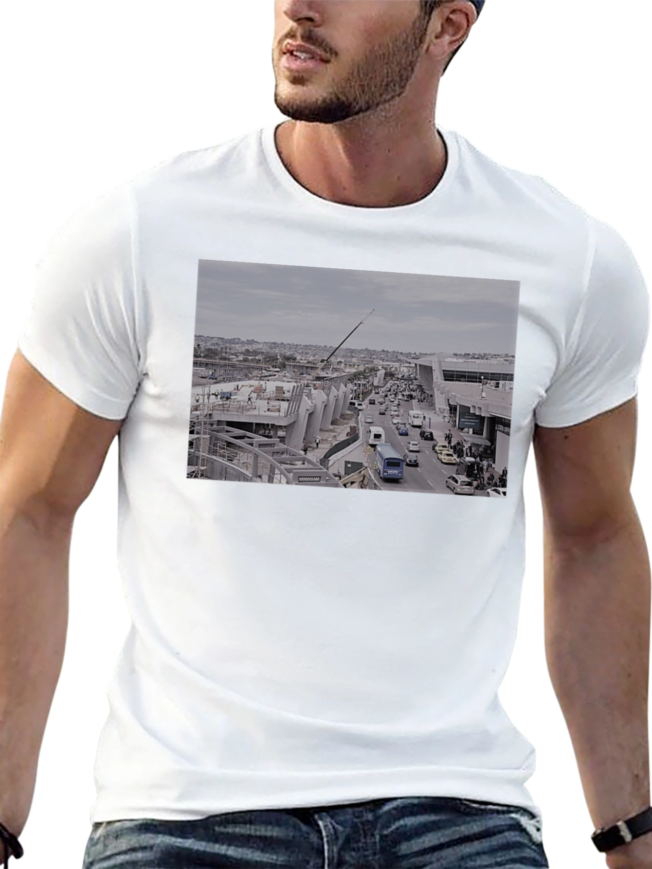 Cityscape Graphic Black T-Shirt