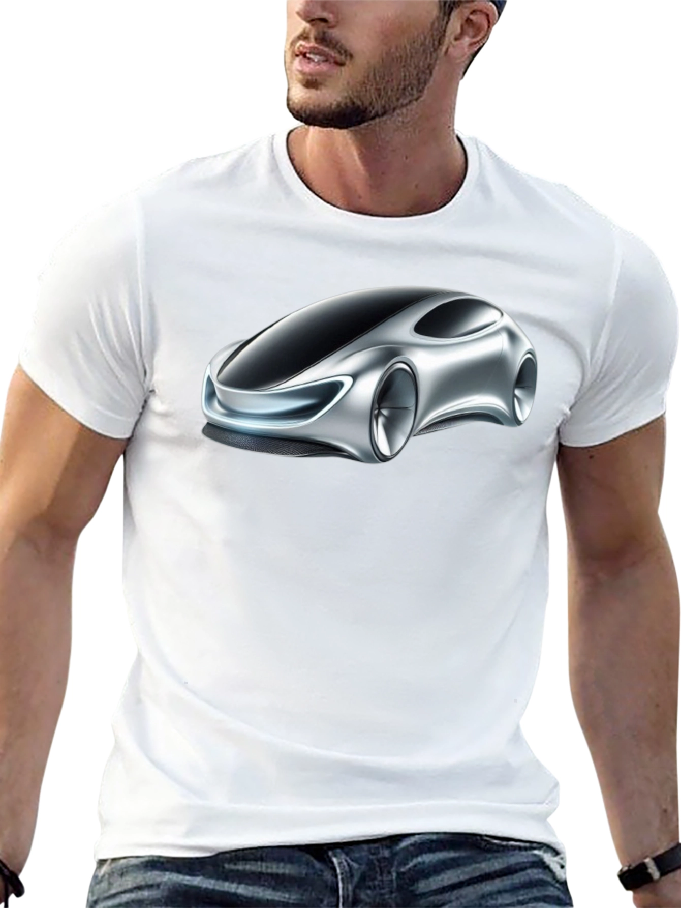 Futuristic Car Graphic Tee - Modern Style