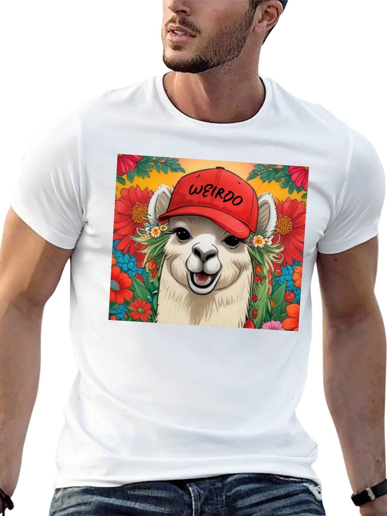 Weirdo Llama Graphic Tee - Unique & Fun T-Shirt