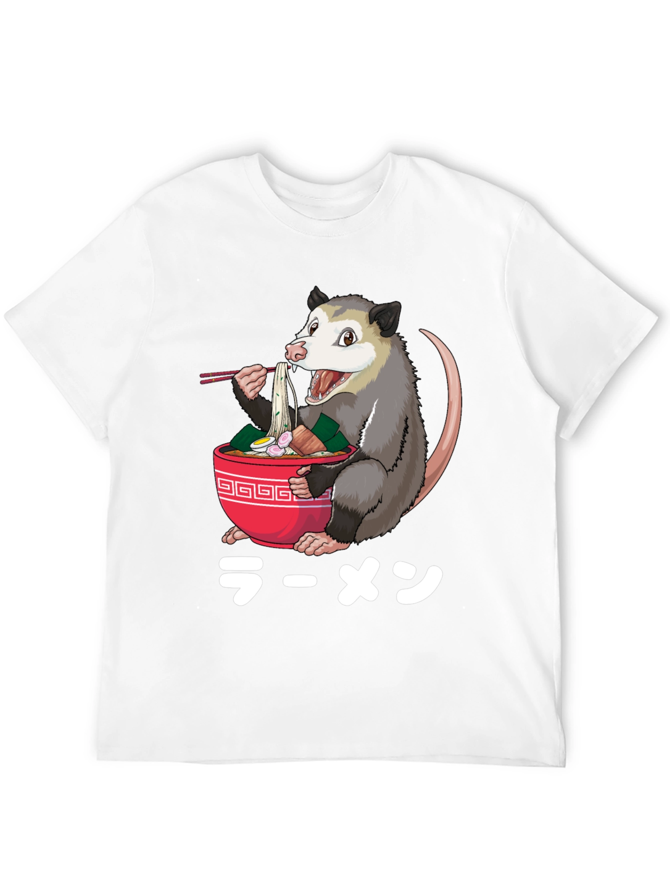 Opossum Ramen T-Shirt - Unique Graphic Tee