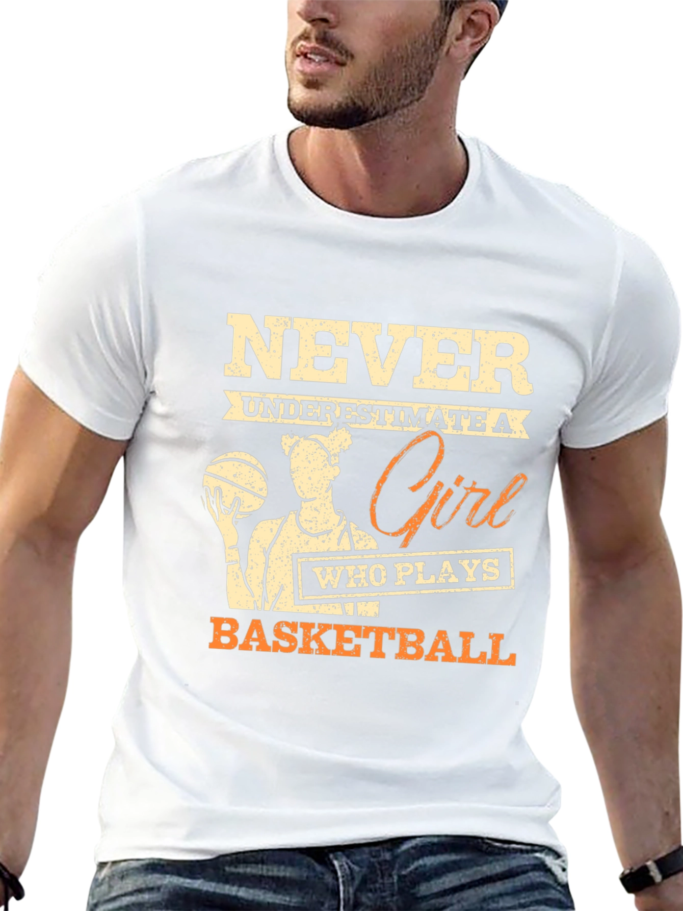 Never Underestimate Basketball Girl T-Shirt
