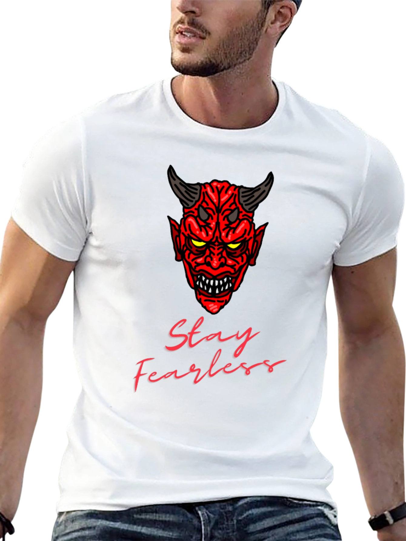 Stay Fearless Graphic Tee - Bold Devil Design