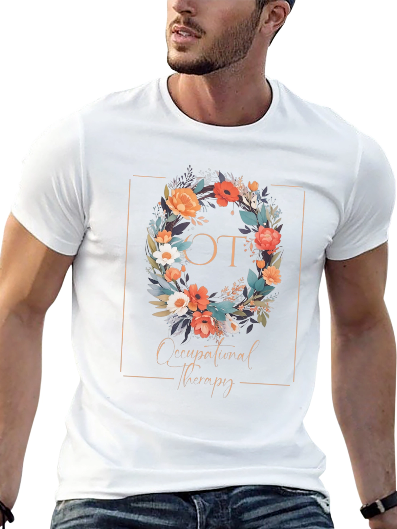 Occupational Therapy Floral Wreath T-Shirt