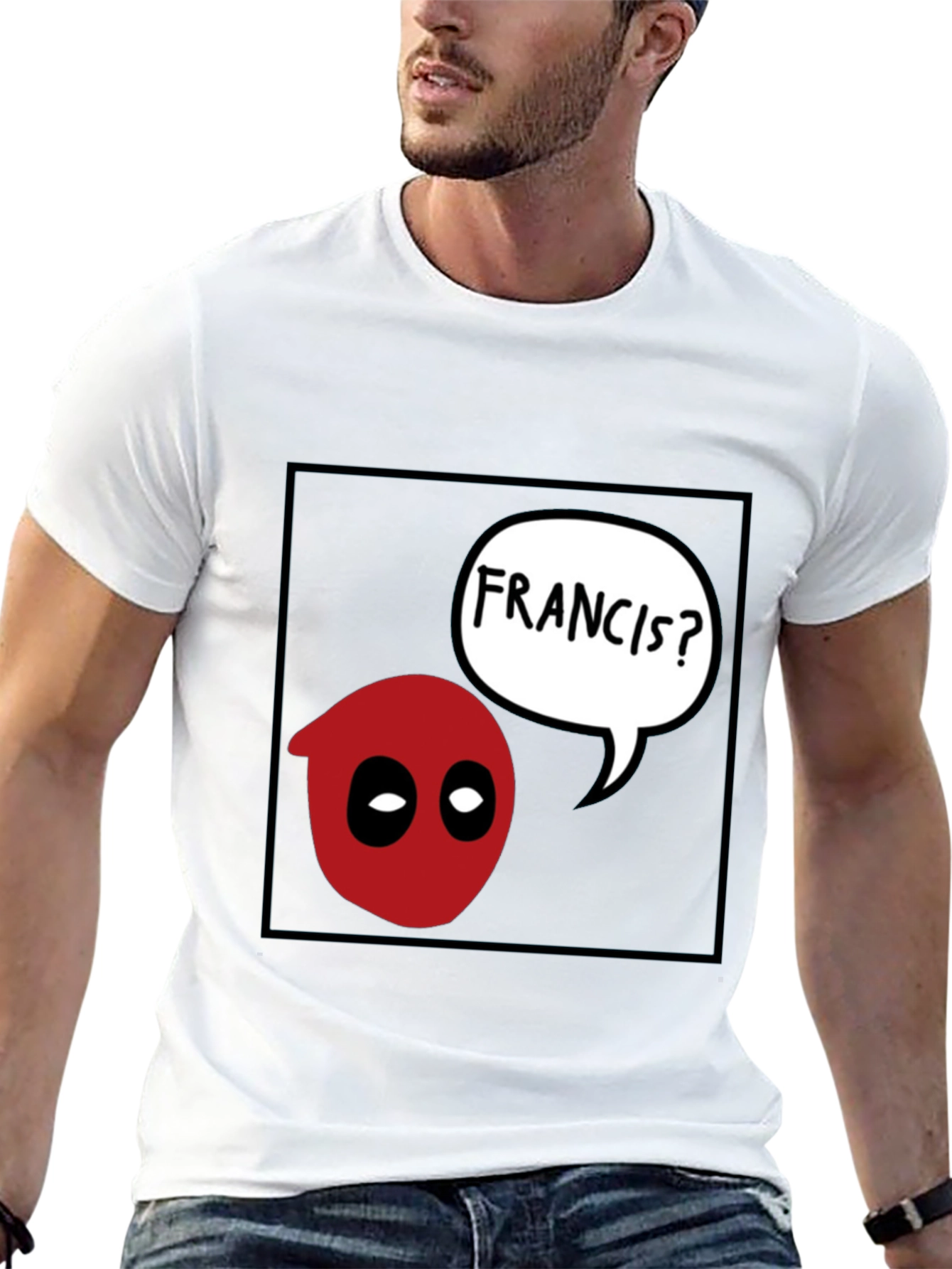 Deadpool Francis? Graphic Black T-Shirt