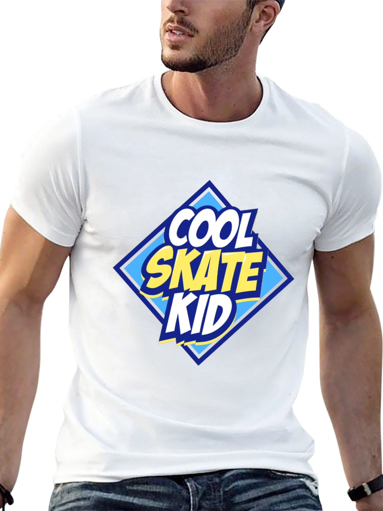 Cool Skate Kid Graphic T-Shirt - Black