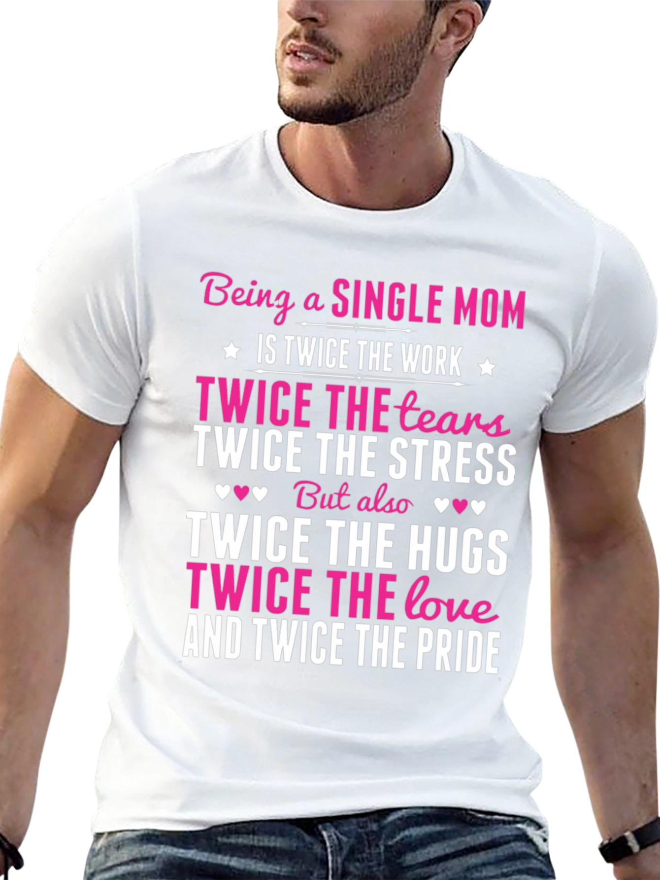 Single Mom Twice The Love Graphic Tee