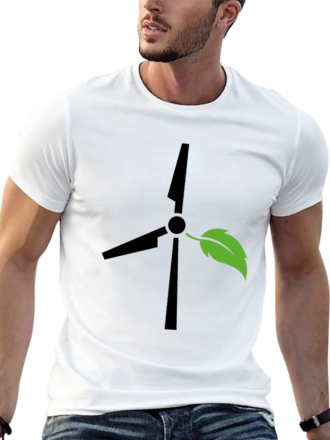 Eco-Friendly Turbine Graphic Tee