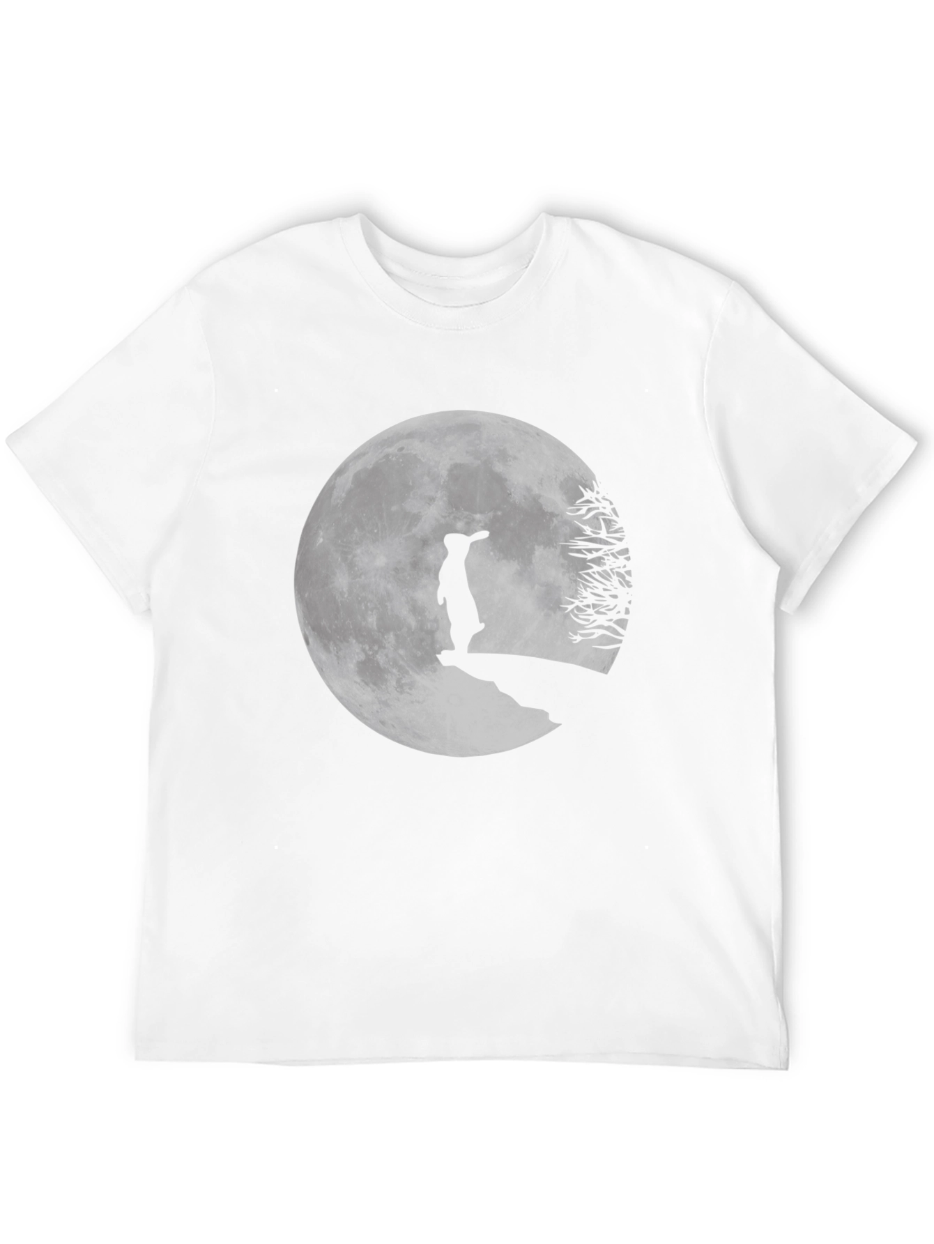Moon Gazing Rabbit Graphic Tee - Black