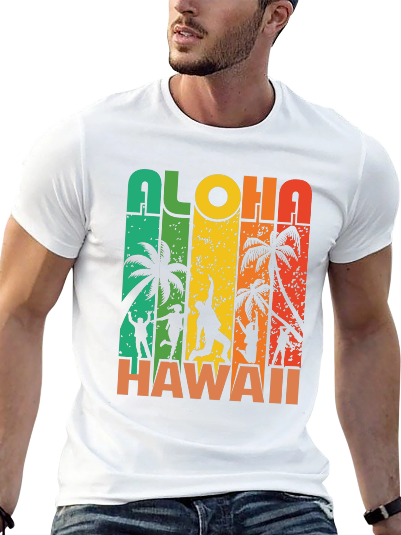 Aloha Hawaii T-Shirt: Retro Beach Design Soft Cotton