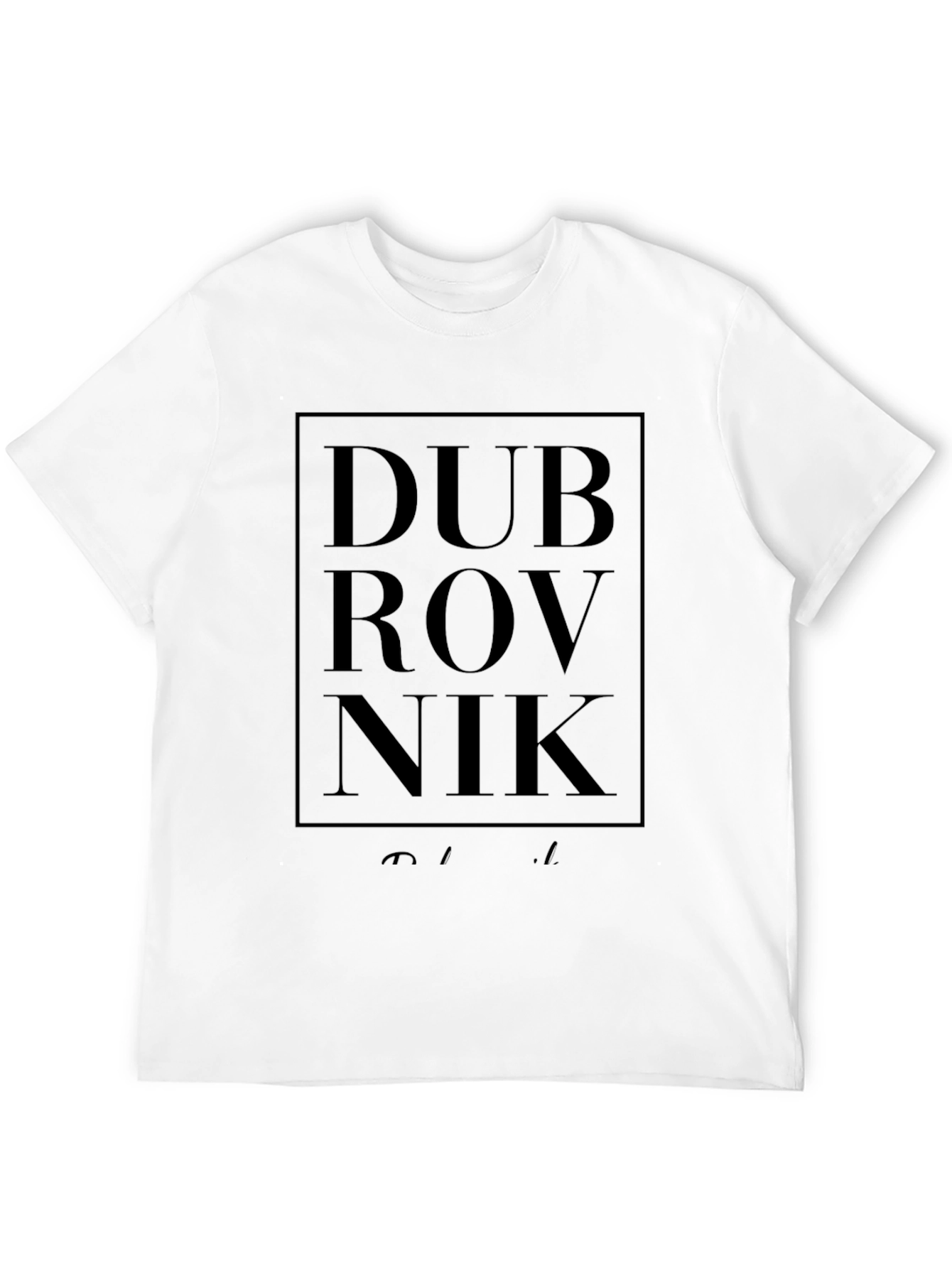 Dubrovnik Graphic Tee - Stylish Black T-Shirt