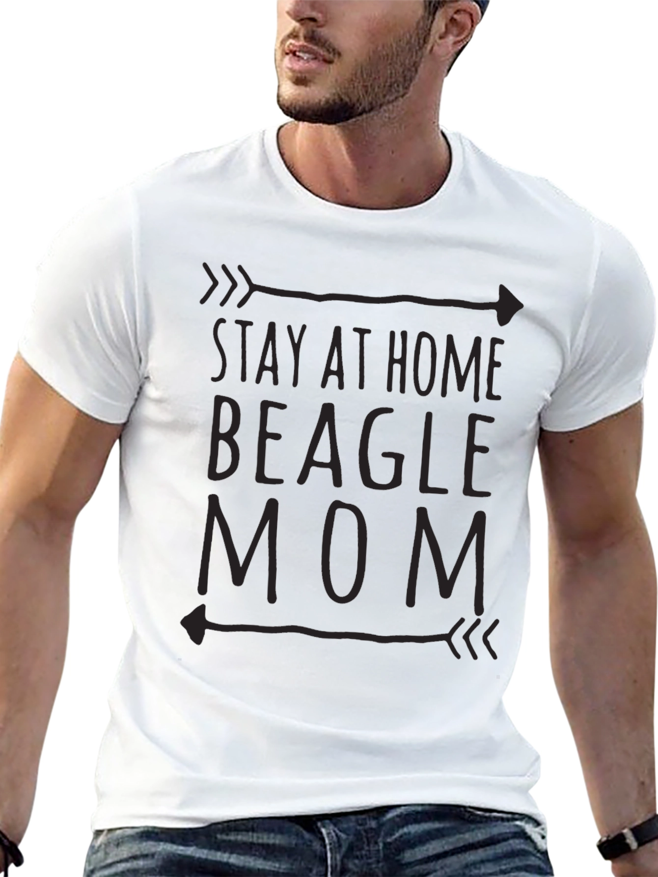 Stay at Home Beagle Mom Graphic T-Shirt