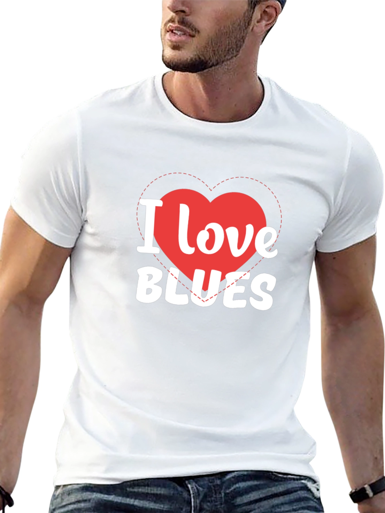 I Love Blues Graphic T-Shirt