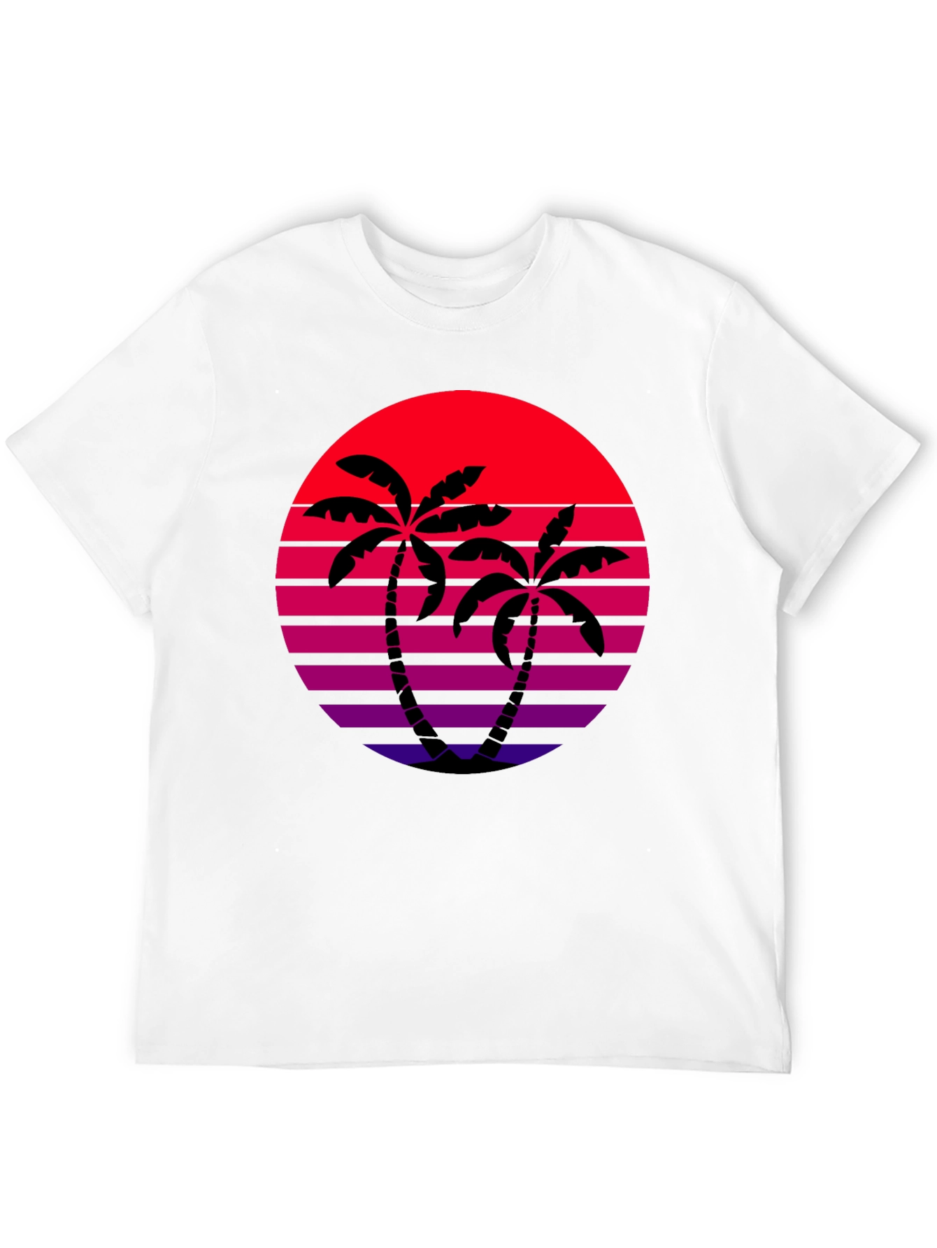 Retro Sunset Palm Tree Graphic Tee