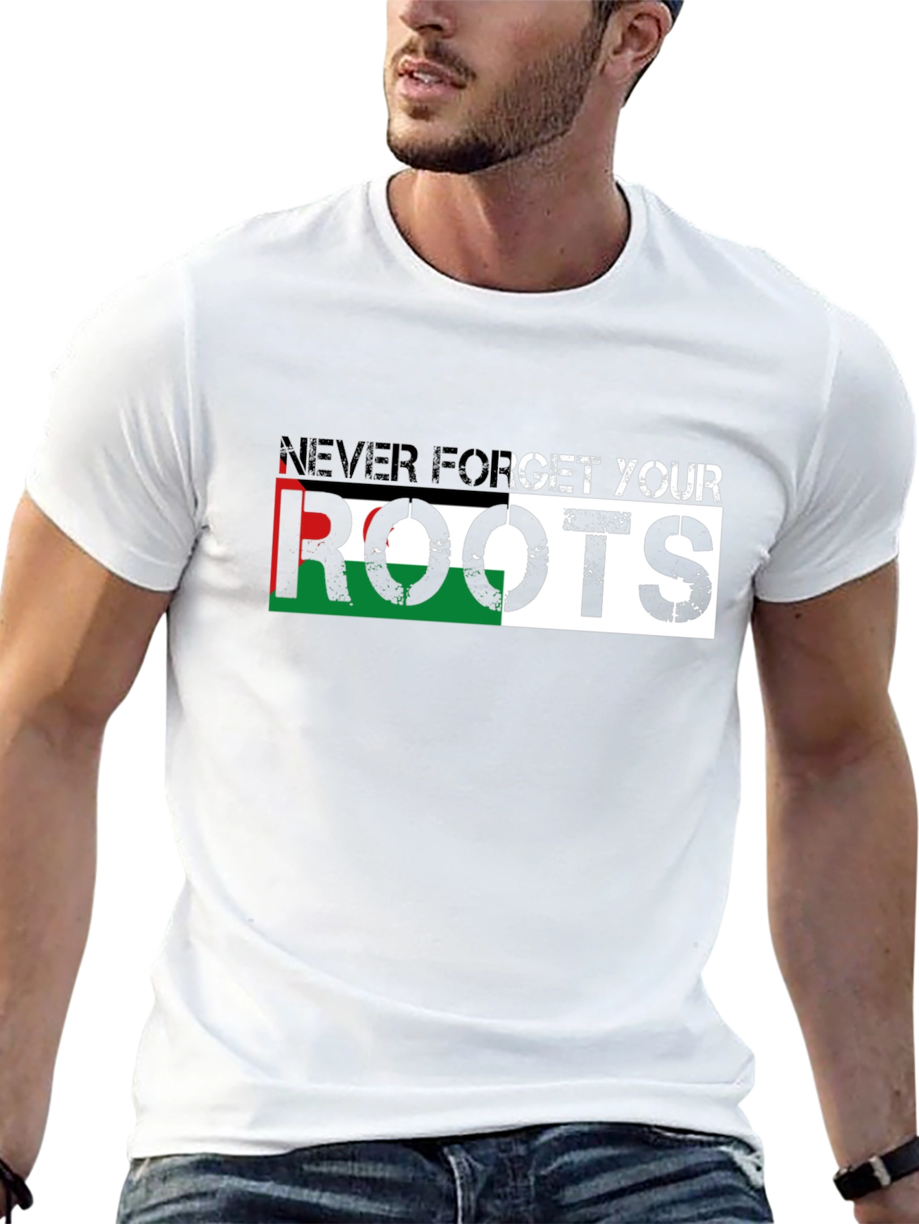 Never Forget Your Roots Black T-Shirt