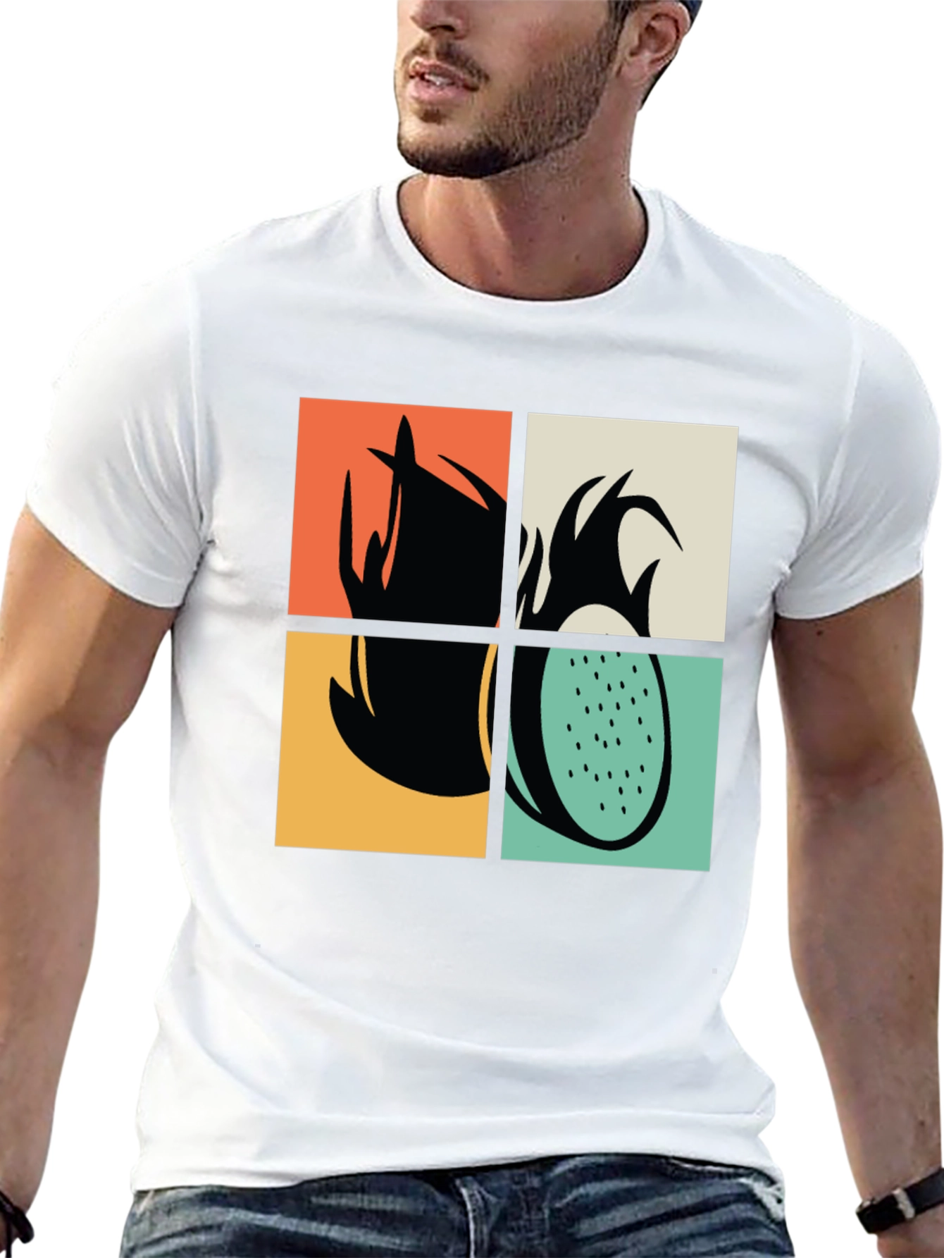 Retro Dragon Fruit Graphic Tee - Unisex