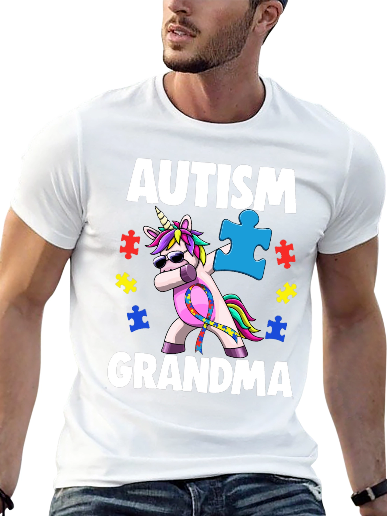 Autism Grandma Unicorn T-Shirt