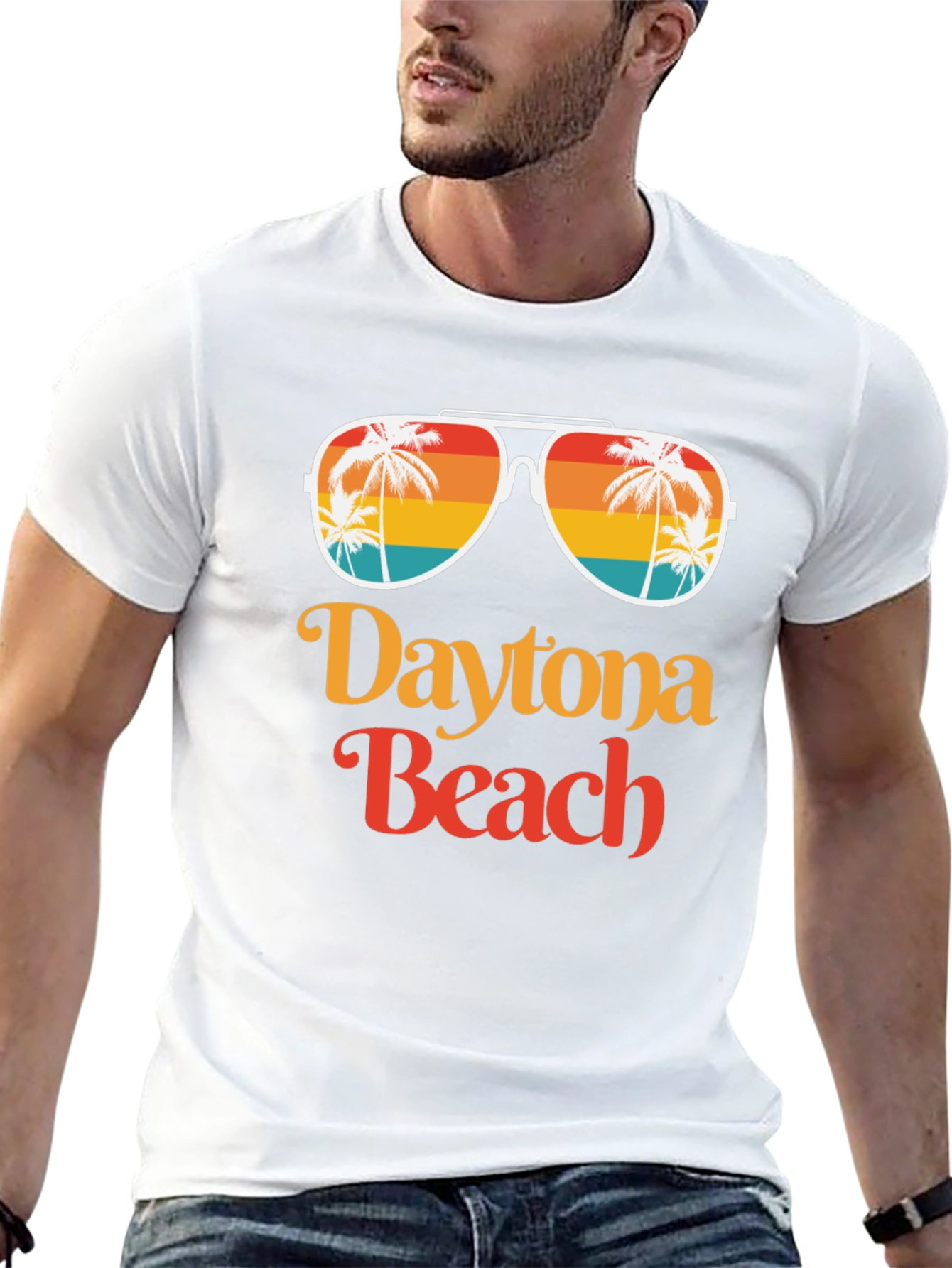 Daytona Beach Retro Sunglasses Graphic T-Shirt
