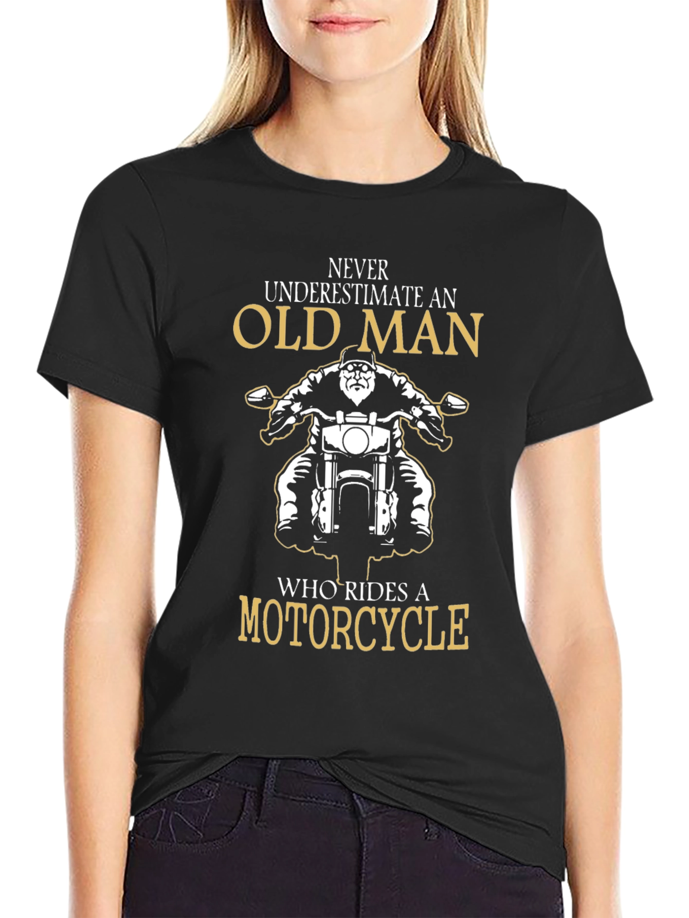 Old Man Motorcycle T-Shirt