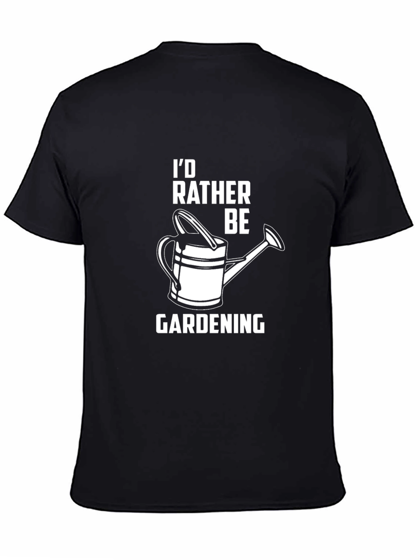 Id Rather Be Gardening Black T-Shirt