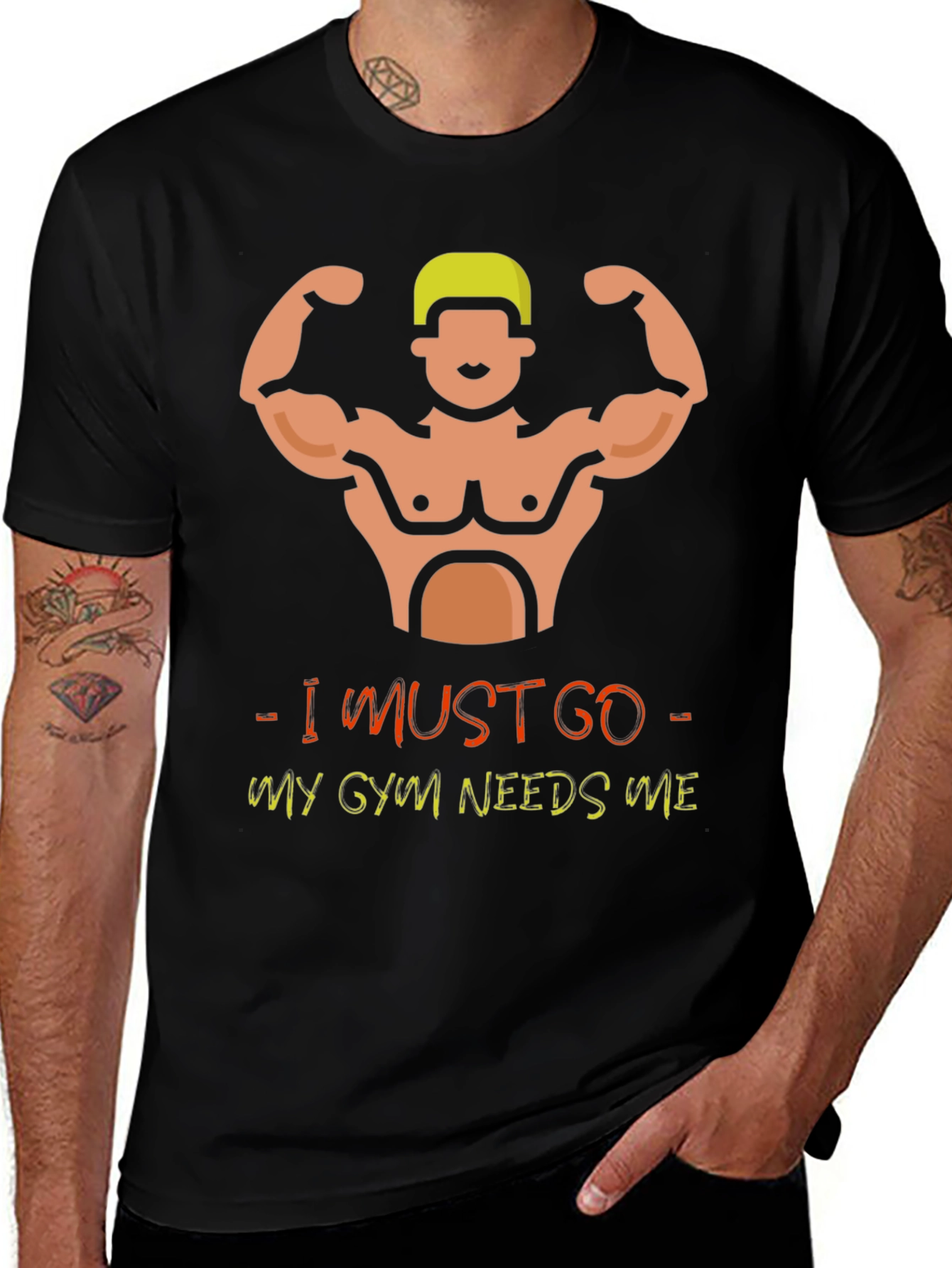 Gym Needs Me Black T-Shirt