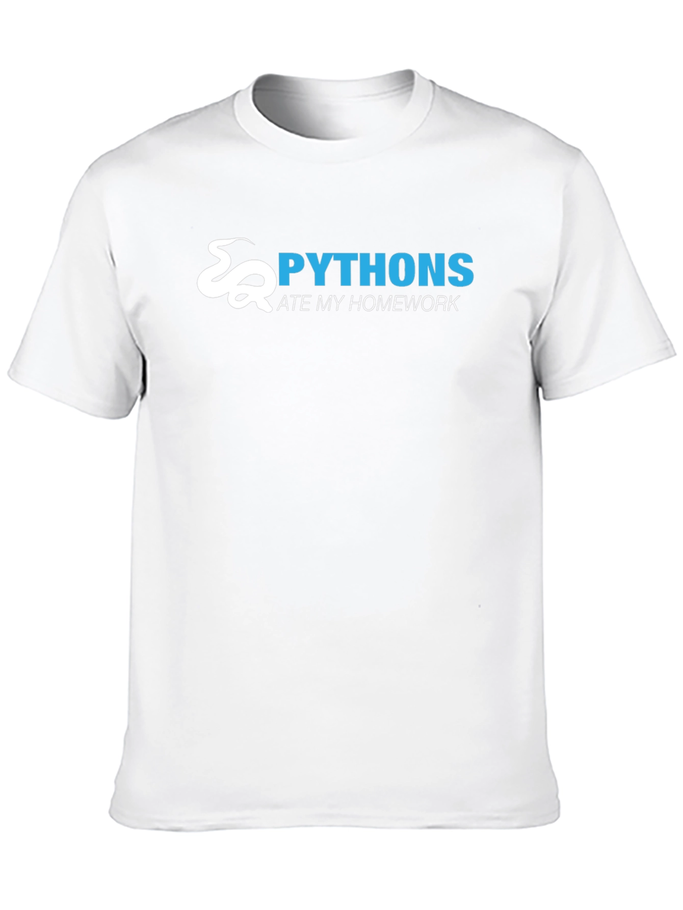 Python Ate My Homework Black T-Shirt