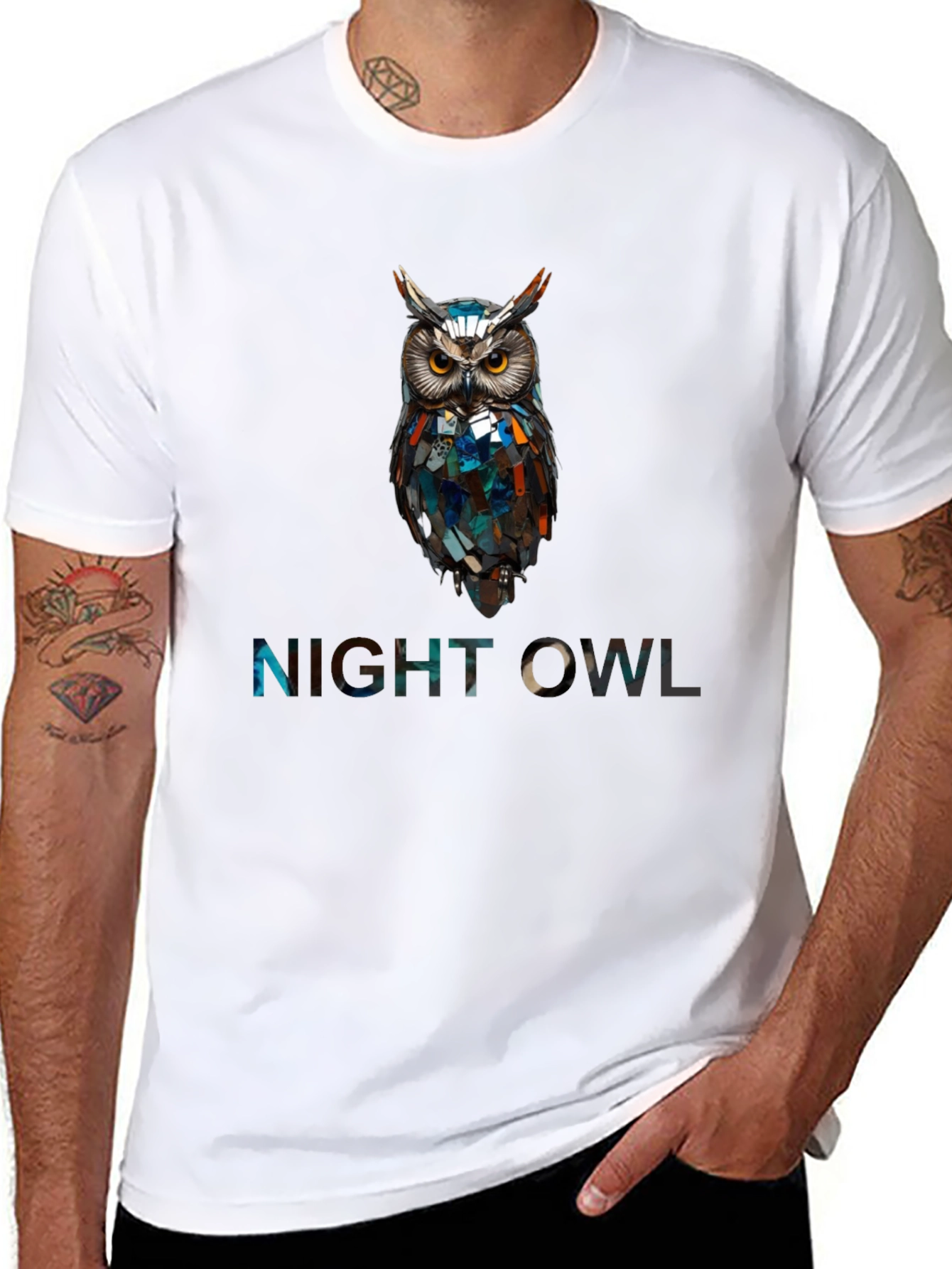 Night Owl Graphic Print T-Shirt