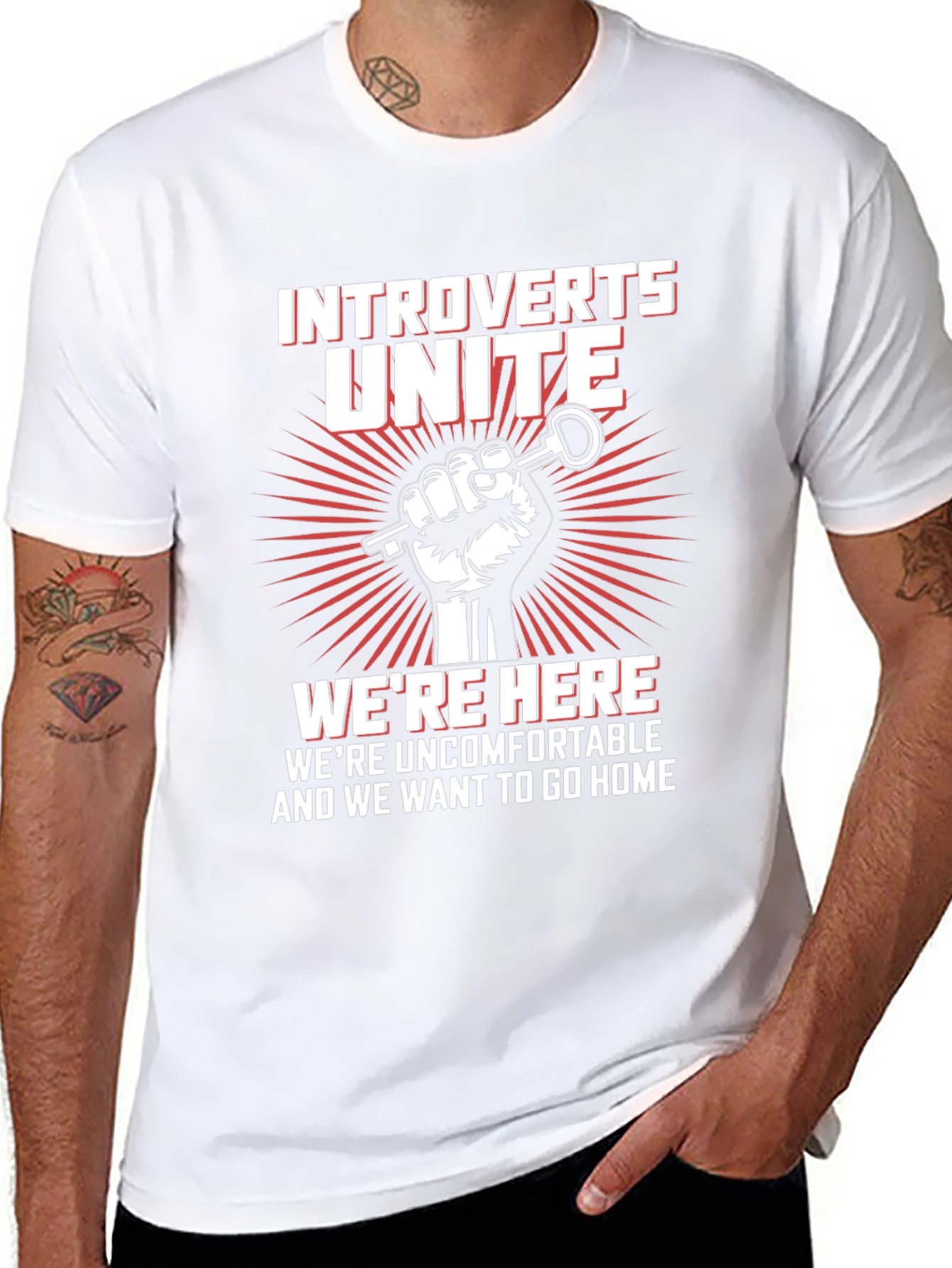 Introverts Unite Graphic T-Shirt -  Comfortable Cotton Tee