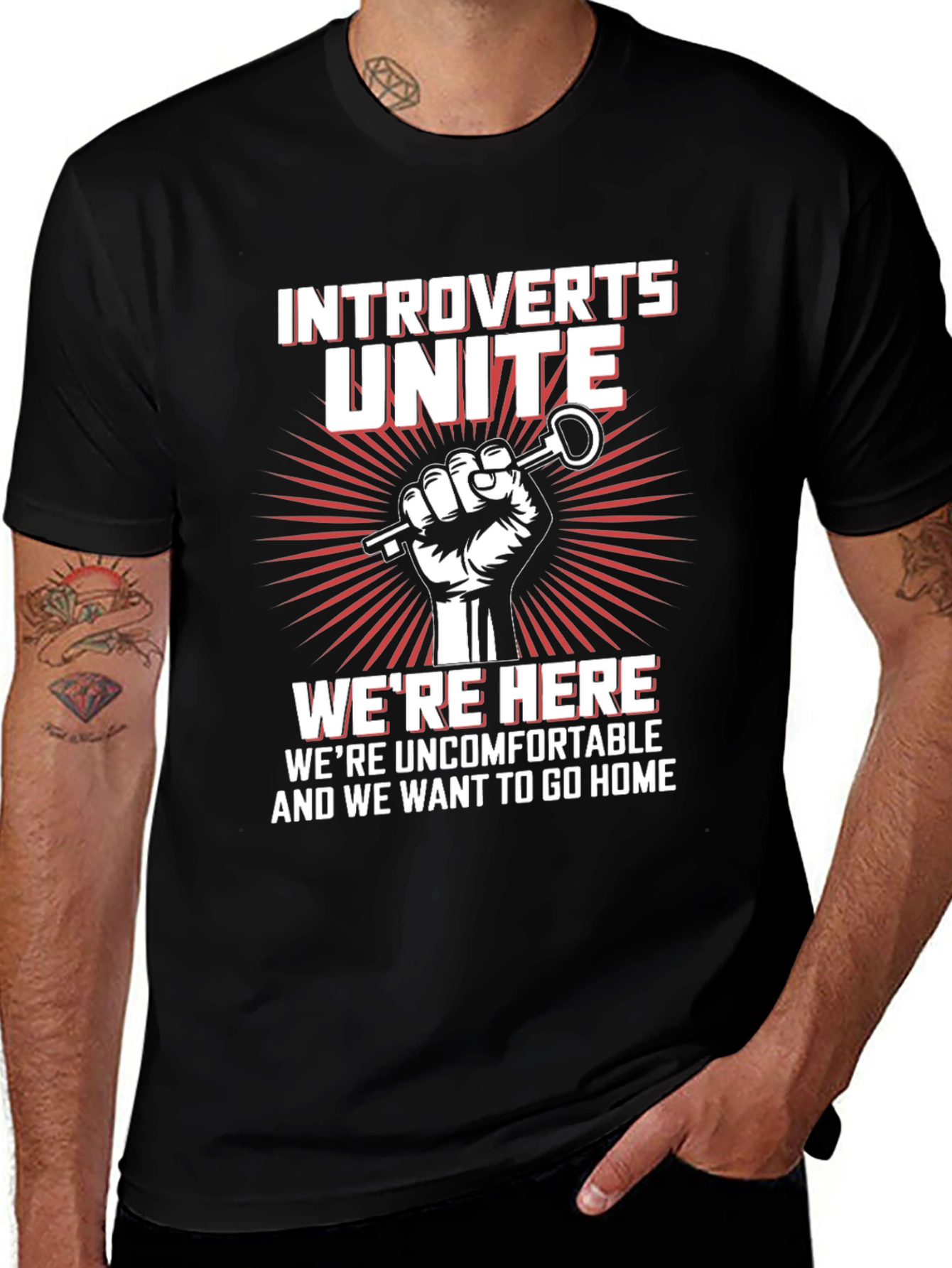 Introverts Unite Graphic T-Shirt -  Comfortable Cotton Tee