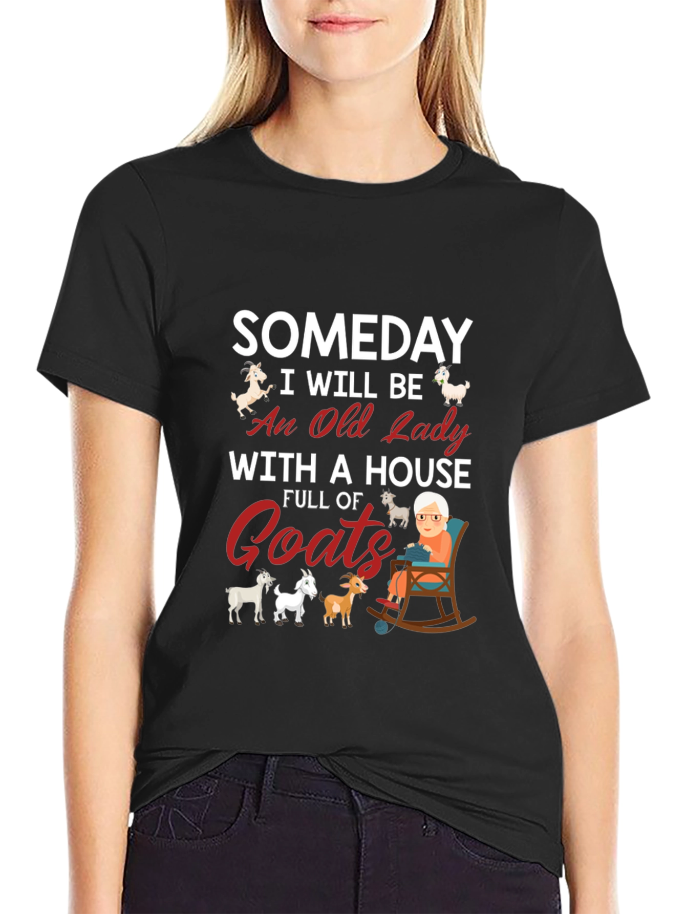 Someday Old Lady Goats T-Shirt
