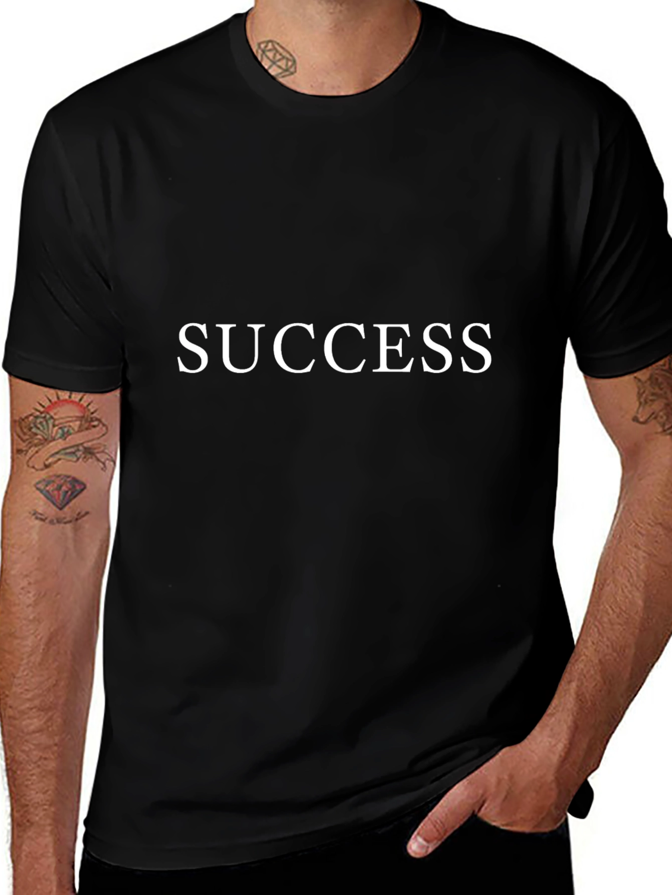 Success T-Shirt - Black Cotton Blend