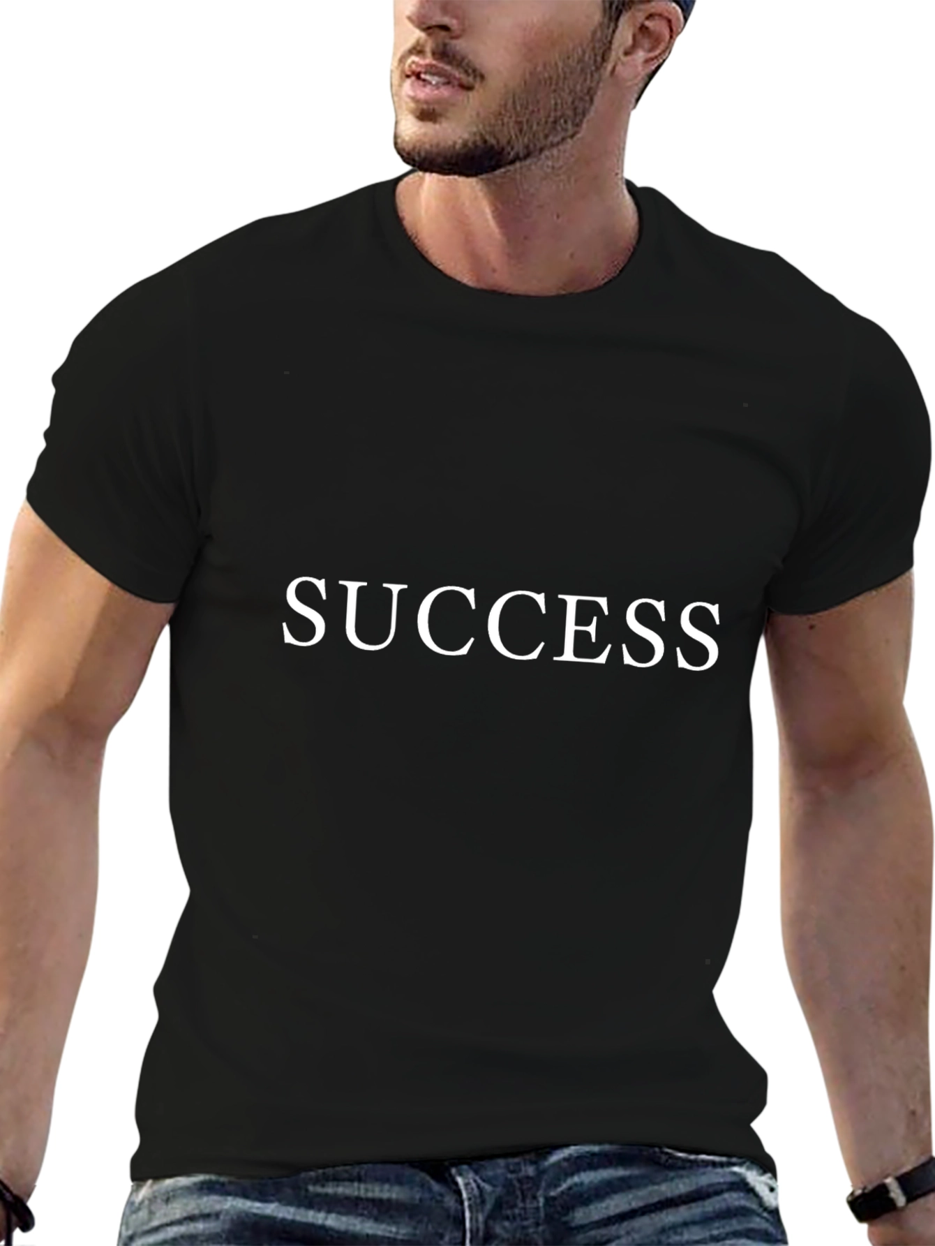 Success T-Shirt - Black Cotton Blend