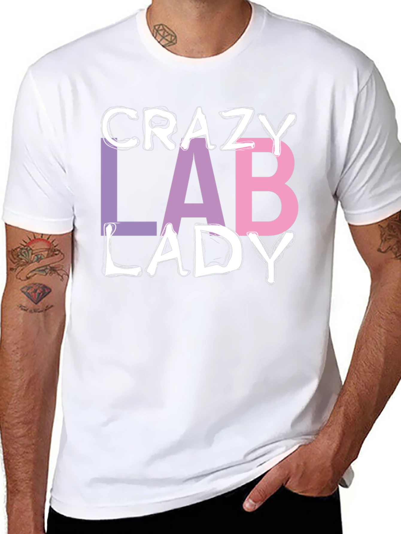 Crazy Lab Lady T-Shirt - Science Humor Tee