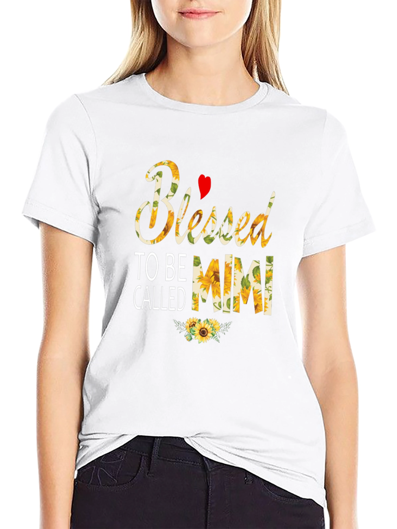 Blessed To Be Called Mimi T-Shirt Sunflower Design