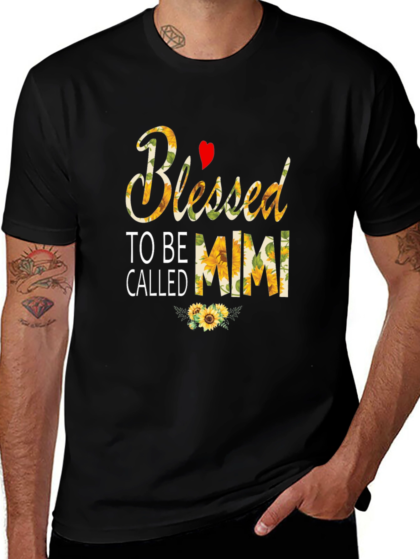 Blessed To Be Called Mimi T-Shirt Sunflower Design
