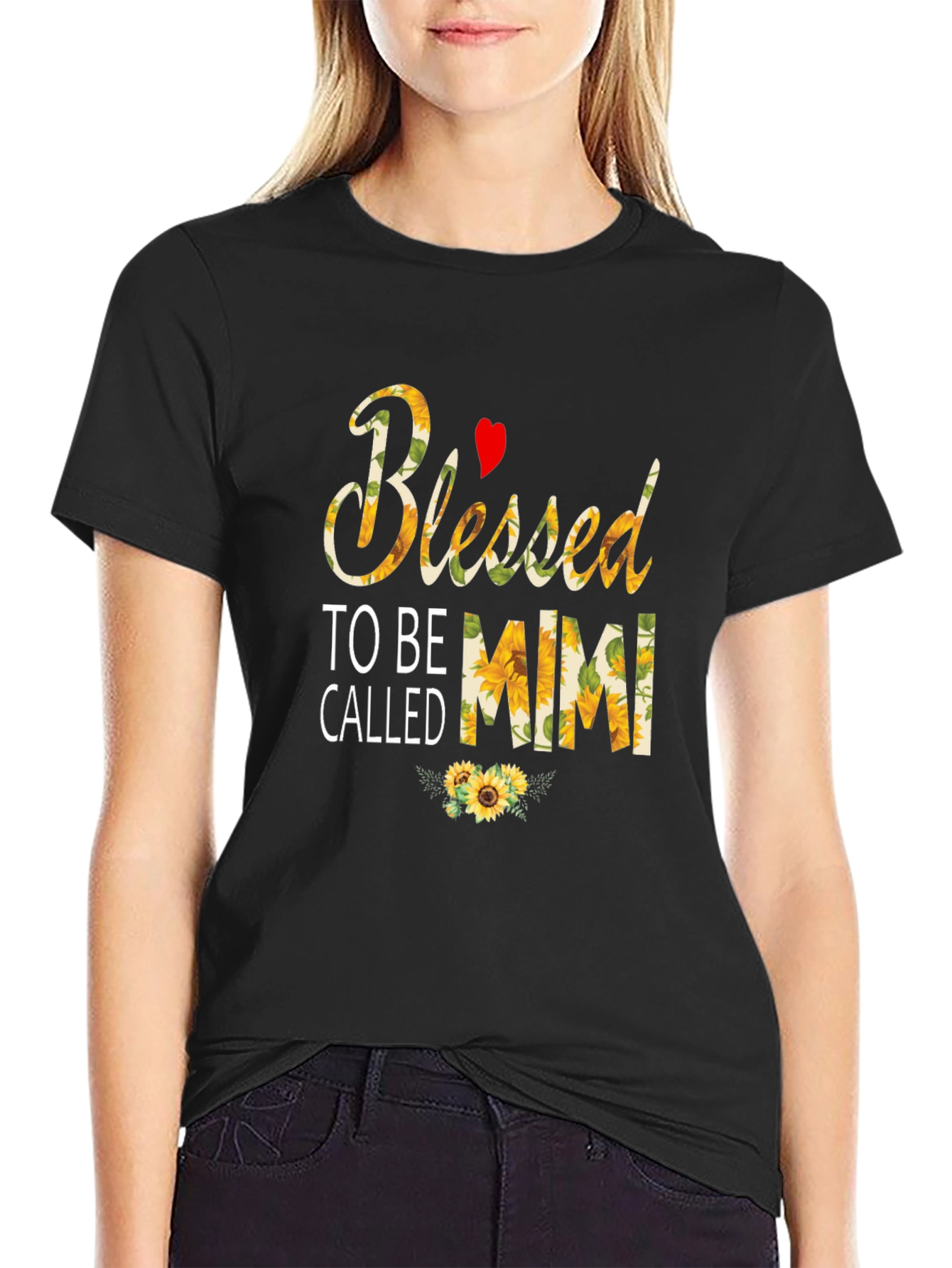 Blessed To Be Called Mimi T-Shirt Sunflower Design