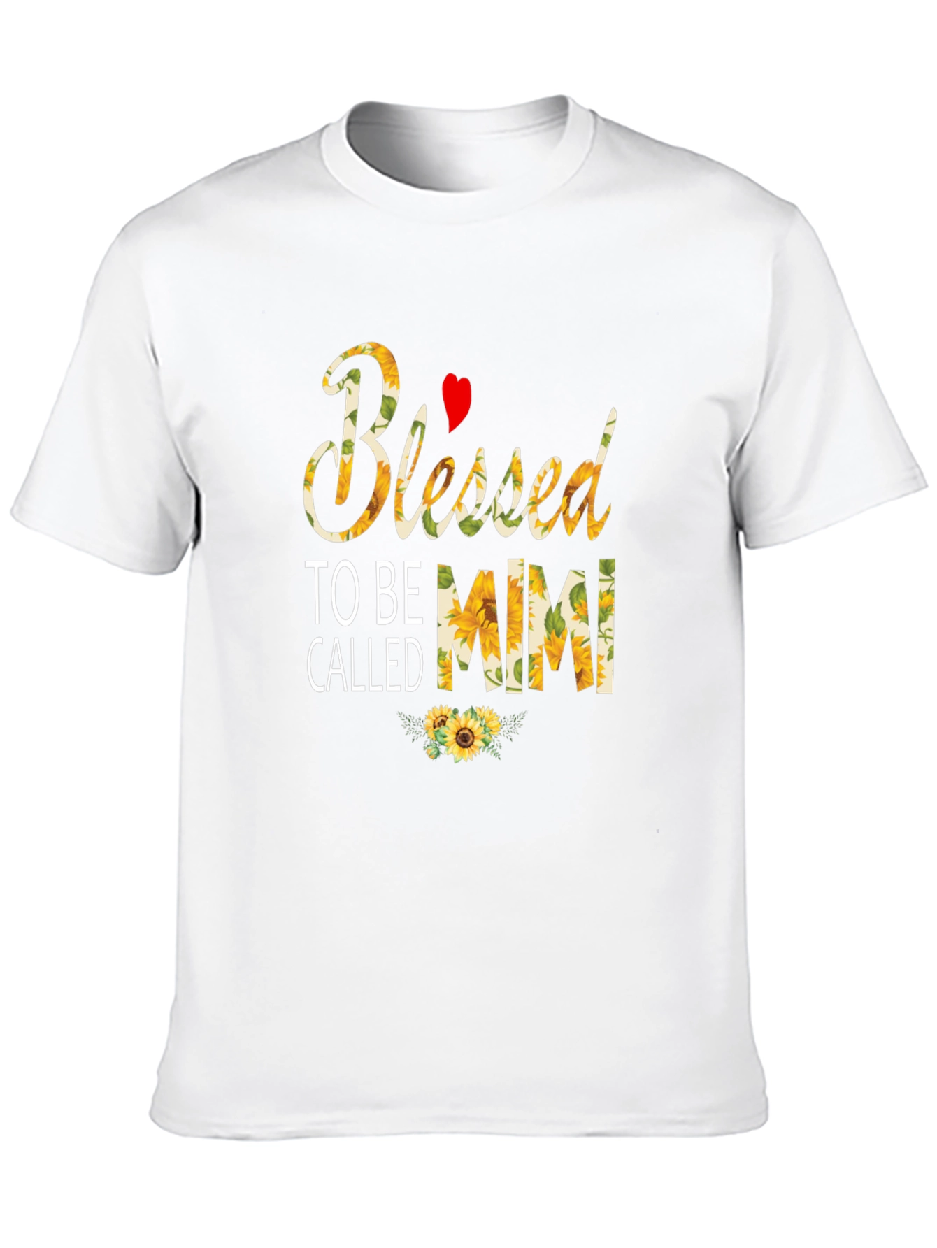 Blessed To Be Called Mimi T-Shirt Sunflower Design