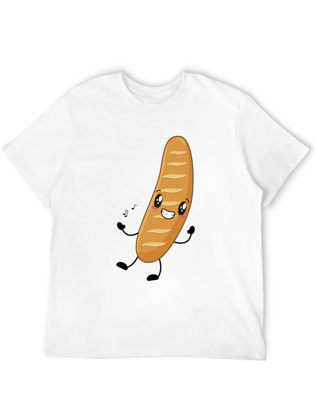 Funny Bread Cartoon Graphic T-Shirt
