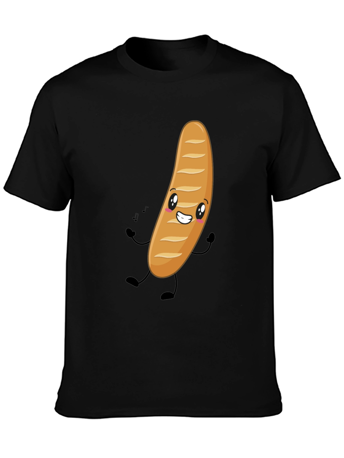 Funny Bread Cartoon Graphic T-Shirt