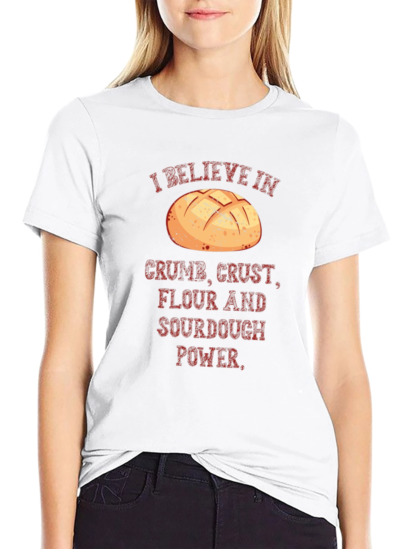 Sourdough Power T-Shirt - Crumb Crust Flour Believer Tee